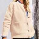 PRETTYGARDEN Women's Knit Cardigan Sweaters Casual Long Sleeve Open Front Button Up Ribbed Fall Spring Sweater Jackets (S)