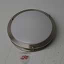 36W Dimmable LED Ceiling Light Fixture, 12 inch Flush Mount Light Fixture, Ceiling Lights for Bedroom, Kitchen, Bathroom, Super Bright 4000 Lumens, 400W Equivalent, 5000K Daylight White (Brush Nickel-Daylight)