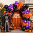 Halloween Balloon Arch Kit, Skeleton Foil Balloon, 119 Pcs, 4.9 ft