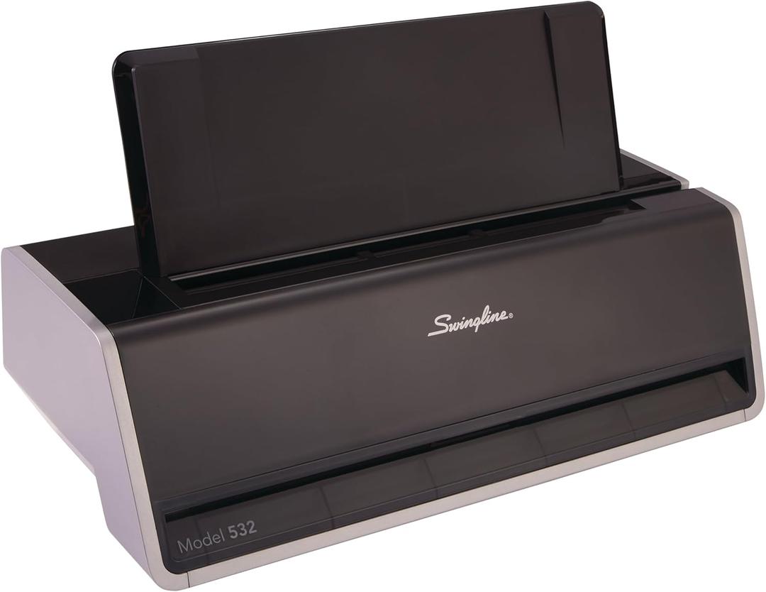 Swingline Electric Hole Puncher 2 Hole, 28 Sheet Capacity Hole Punch, Jam Resistant, Touch Screen, Platinum (74532)