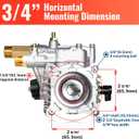 YAMATIC 3/4" Shaft Horizontal Pressure Washer Pump 3400 PSI 2.5 GPM Replacement Pump for Power Washer Compatible with Homelite, Troybilt, Simpson, Karcher, Honda GC160 GC190, AR RMV 2.5G30