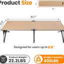 Heavy Duty Camping Cot for Adults, 31.5'' Wide Folding Cot Supports 400LBS, X-Large