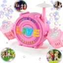 Bubble Machine for Kids Toddlers, Automatic Bubble Blower with Light - Durable Bubble Maker Machine for Indoor Outdoor Wedding Party, Easter Gifts for Kids 3-8