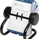 Rolodex Rotary Business Card File 400-Card Capacity Black
