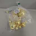 32 Pack Mini Disco Balls Decorations Different Sizes Mirror Ball with Hanging String Small Disco Ball Ornament for Disco Theme Party Cake Topper DJ Club Christmas Wedding Home Decor (Gold)