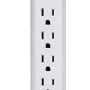 Prime Wire & Cable Prime Wire PB801118 6-Outlet Power Strip with 14-3 SJT 1.5 Foot Cord, White, 2 Pack