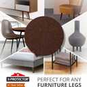 X-PROTECTOR Felt Furniture Pads - 56 PCS 3/4" Floor Protectors for Chair and Furniture Feet - Protect Your Hardwood Floors! (Brown, Round)