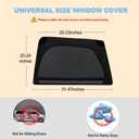 XCBYT Car Window Shades for Baby - Car Window Covers for Rear Side Windows with Breathable Mesh Window Screen Protection for Privacy, UV Heat, Glare - Ideal for Camping Napping