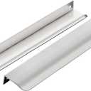 Ravinte Hardware 20 Pack Silver Cabinet Handles, 7.8 Inch (200mm) Finger Edge Pulls, 6-1/4 Inch Hole Center, Finger Pulls for Cabinets