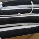 Arden 2-Pack Outdoor Patio Dining Chair Cushion, 20x44, Rain-Proof Seat Pad, Fade-Resistant Outdoor Cushion Black Cabana Stripe