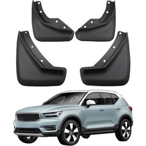 Mud Flaps Compatible with 2025 Volvo XC40 Accessories 2019-2024 Splash Guards All Weather Fender Guard Mudguards Sediment Protection No Need to Drill Holes