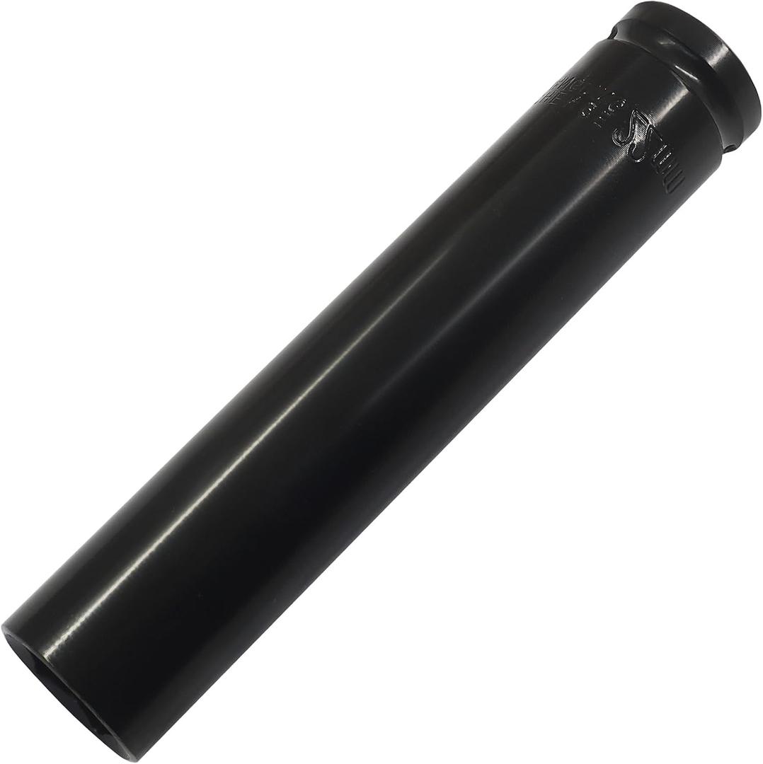 1/2" Drive by 22mm Deep Impact Socket, 6 Inch Length High Carbon Steel Extra Long Socket, 6-Point Metric Sizes for Home Car Repair