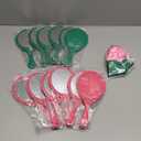 Qunclay 24 Pcs Pink and Green Witch Party Favors Pink & Green Handheld Mirrors with Hair Scrunchie Witch Merch Accessories Theme Birthday Party Decorations Gifts for Women BFF Movie Night Couples