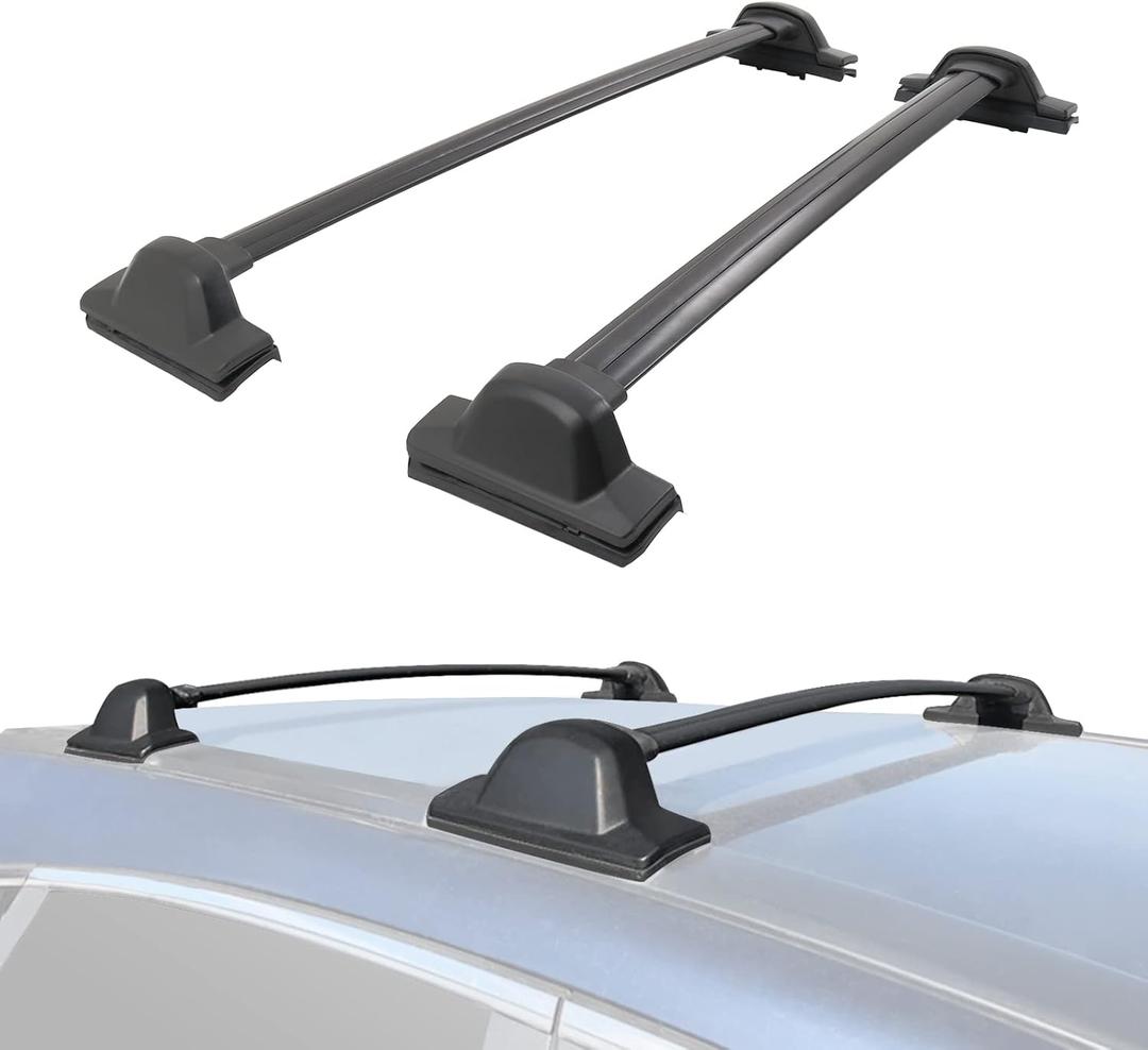 Roof Rack Cross Bars Compatible for Honda CRV 2007 2008 2009 2010 2011 Rooftop Luggage Rails Aluminum Cargo Carrier Black