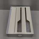 Li & Zhao Plastic Wrap Dispenser with Cutter - 3 in 1 Wrap Organizer with Cutter Foil and Plastic Wrap Organizer Baggie Organizer for Drawer Aluminum Foil Organizer Kitchen Wrap Organizer for 12" Roll