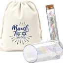 3 Pcs Jewish Wedding Chuppah Breaking Glass Jewish Gifts for Couples Engagement Marriage Anniversary Ceremony Glass Souvenir Vessel Groom with Drawstring Bag (White)