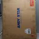 ANDY STAR Brushed Gold Oval Square Bathroom Mirror, 28x36 Inch Brass Oblong Mirrors for Wall, Modern Squoval Vanity Mirror in Stainless Steel Metal Tube Frame, Wall Mount Horizontal or Vertical