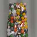 PH PandaHall 80PCS Animal Printed Wood Beads, 8 Style 19mm Wooden Farmhouse Animals Beads with Dog Pig Fox Bear Frog Pattern Round Wood Bead for DIY Jewelry Making Christmas Decorations 5mm Hole