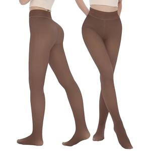 iceROSE 2 Pairs Fleece Lined Thermal Tights for Women – Sheer Black Pantyhose Warm Winter Thick Fake Translucent Leggings. Size S/M
