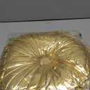 1 Pcs Round Throw Pillows Decorative Polyester Pleated Throw Pillows 15'' Diameter Accent Pumpkin Boho Chair Cushion for Couch Sofa Home Decoration (Gold)