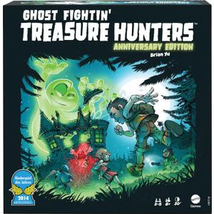 Mattel Games Ghost Fightin Treasure Hunters Anniversary Edition Board Game, Cooperative Family Game with Two Ways to Play Including a One vs All Mode for 2-5 Players