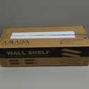 AMADA HOMEFURNISHING Floating Shelves, Paulownia Wood Wall Shelves for Bathroom/Living Room/Bedroom/Kitchen/Home Office, Natural Wood Floating Shelf for Home Storage & Organization, Set of 4, AMFS40BN (Brown)