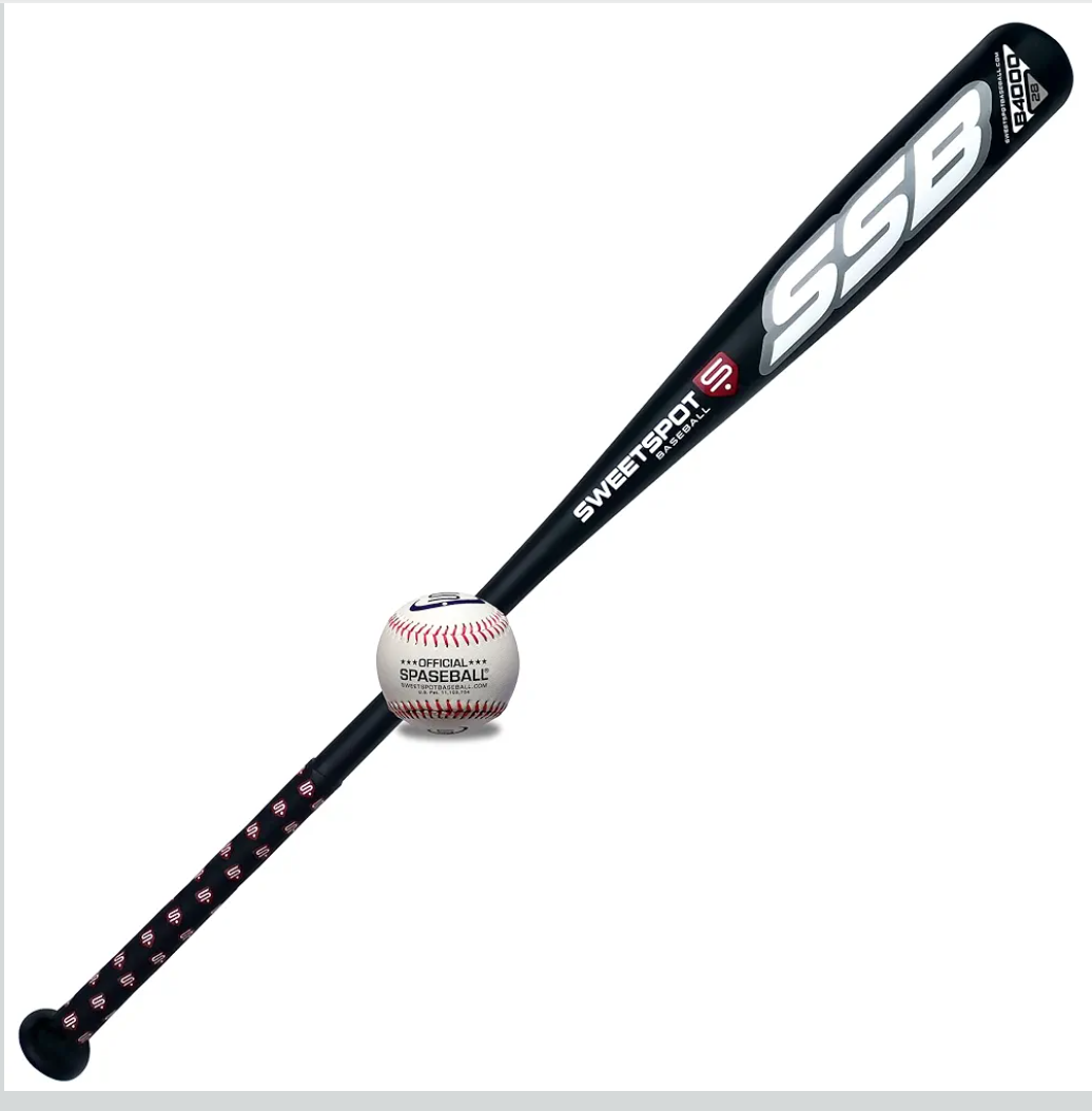 SweetSpot Plastic Baseball Bat and Ball Set | 28” Lightweight Bat for Kids and Youth | Hits Far for Backyard and Park Play