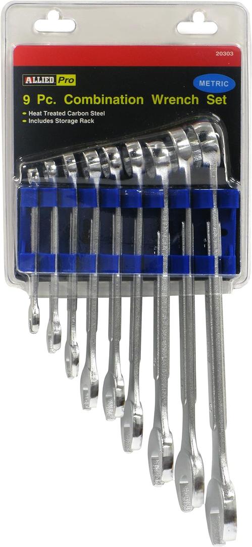 Allied Tools 9 PC. METRIC COMBINATION WRENCH SET,20303