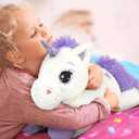 Big Unicorn Stuffed Animal Giant Stuffed Unicorn Plush, Soft Cute Pillow for Girls Kids, Christmas Birthday Gift, White 24"