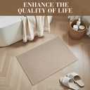 RESARE Non Slip Bath Mat - Machine Washable Bathroom Rug, Super Absorbent Quick Dry Bath Mat, Bath Rug Ultra Soft Rug for Bathroom Floor, 24"x35" Beige