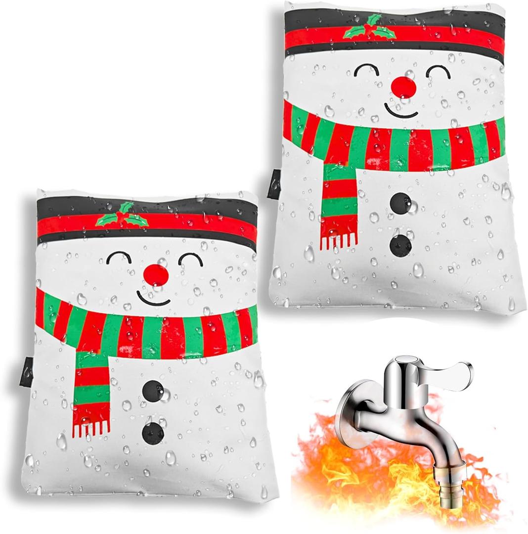 Outdoor Faucet Covers for Winter 8.7" H X 6.3" W 2-Pack, Garden Faucet Socks for Freeze Protection, Waterproof Insulated Reusable Spigot Cover Spigot Sock