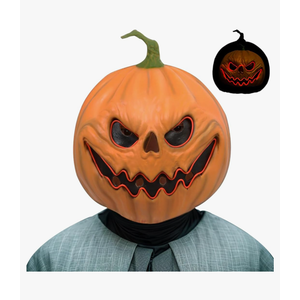 HugOutdoor Halloween Scary Pumpkin Mask Masquerade Cosplay LED Light Latex Pumpkin Full Head Mask for Costume Party HugOutdoor Halloween Scary Pumpkin Mask Masquerade Cosplay LED Light Latex Pumpkin Full Head Mask for Costume Party