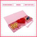 Empty Mothers Day MOM Letter Shaped Gift Box Paperboard Flower Chocolate Packaging (MOM, Pink)