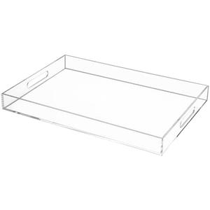 Clear Rectangular 14x20 Inches Acrylic Ottoman Tray Decorative Serving Tray with Cutout Handles Organizer Tray on Coffee Table Countertop Big Breakfast Bed Tray Living Room Appetizer Serving Food 6 pack Clear Rectangular 14x20 Inches Acrylic Ottoman Tray Decorative Serving Tray with Cutout Handles Organizer Tray on Coffee Table Countertop Big Breakfast Bed Tray Living Room Appetizer Serving Food 6 pack