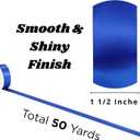 2 x Royal Blue Ribbon 1 1/2 Inch x 50 Yards Double Faced Satin Ribbon for Boy Gift Wrapping, Graduation, Crafts & Events