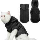 PUPTECK Winter Dog Cat Sweater Coat - Soft Cold Weather Clothes Knitwear for Kitties & Small Dogs Indoor Outdoor Walking Warm, Knitted Classic for Doggies Kitties Girls Boys, Black S
