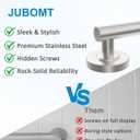 Shower Grab Bar Set, ADA Compliance Brushed Stainless Steel Handicap Grab Bar for Bathtubs and Showers, Modern 3-Pack 18" 24" 36" Shower Safety Bars for Seniors