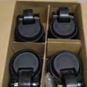 Retractable Machine Leveling Casters - 4 Pack - 4400 lbs Per Set - Premium Quality - Heavy Duty Machine Retractable Casters - 1100 lbs Capacity Each Caster(Black-2.5 INCH)
