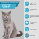 3 Pcs Cat Calming Collar Adjustable Lavender Scent Relaxing Cat Collar with 2 Pendant for Puppies Reduce Stress Aggression Anxious, up to 15 Inches(Grey, Silver)
