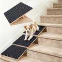 3 Pack Adjustable Dog Ramp for Stairs, Upgraded Anti-Slip Stair Pet Step for Small Dogs with Soft Carpet Surface, Portable Dog Stairs for Small Dogs & Cats – Ideal for Elderly & Injured Pets