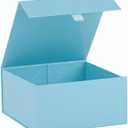 Blue Gift Box 8x8x4 Inches Small Gift Boxes for Presents with Magnetic Closure Lid Luxury Collapsible Gift Box Bridesmaid, Wedding, Birthday Boxs for Gift Packaging