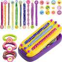 Simfunso Friendship Bracelet Making Kit for Girls, Gift for 7 8 9 10 11 12 Year Old Girls, Present for Teen Girl, Arts and Crafts Kit for Kids Ages 8, Birthday Gift Toys for 8-12 Years Old (purple)