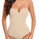Hioffer Strapless Shapewear for Women Tummy Control Body Shaper - Seamless Shapewear Bodysuit with Built in Bra XL