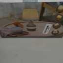 10" H Small Rechargeable Cordless Ceramic Table Lamp with Remote, RGB & Warm White Light, Timer & Dimmer, Battery Table Lamp with Linen Shade for Patio, Bedroom, Living Room, Dining Table