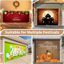 4 Pcs Garage Door Banner Clamps Christmas Garage Door Backdrop Installation Clips Large Banner Cover Hanging Hooks for Christmas Halloween Garage Door Decorations (4, Black)