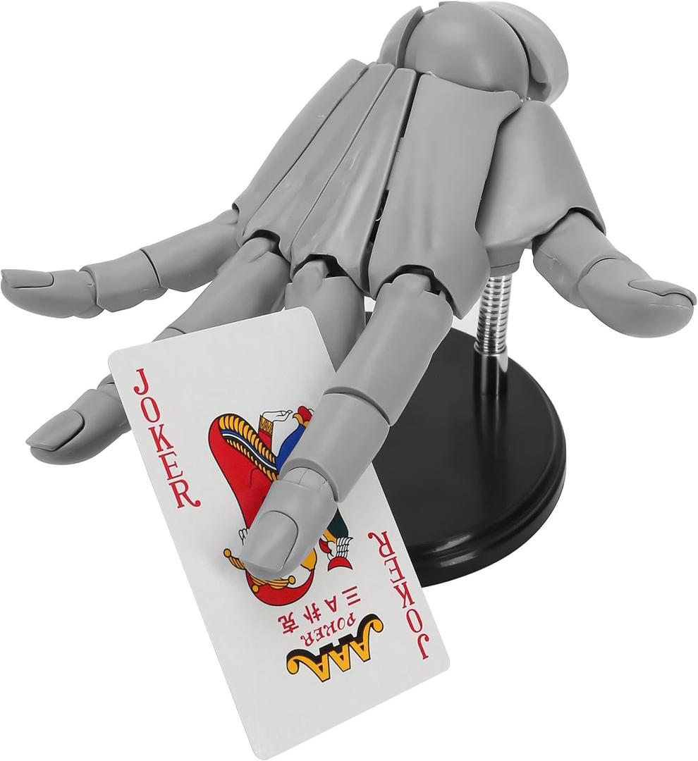 1:1 Right Hand Model for Drawing, Articulated Flexible Artist Manikin Figure with Adjustable Joints, PVC Poseable Sketching Tool, Moveable Mannequin for Artists, Painting, Displaying, Desk Decor, Gray