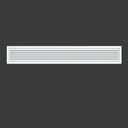 Linear Bar Air Grille 24" X 4", Aluminum Air Supply/Return Grilles,Easy Air Flow,Removable Grille/Door-HVAC Air Vent Cover,White[Outer Dimensions: 24.8"w X 4.8"h]