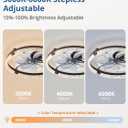 ZMISHIBO 24 Inch Ceiling Fans with Lights, Flush Mount Remote & App Control