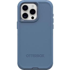 OtterBox iPhone 15 Pro MAX (Only) Defender Series Case - Baby Blue Jeans (Blue), screenless, Rugged & Durable, with Port Protection, Includes Holster Clip Kickstand