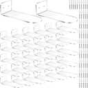 Treela 30 Pack Floating Shoe Display Shelf for Closet Acrylic Clear Shoe Wall Shelf Wall Mounted Easy to Install Sneaker Shelves for Collections, Includes Cross Screws, Expansion Tubes (Semicircle)